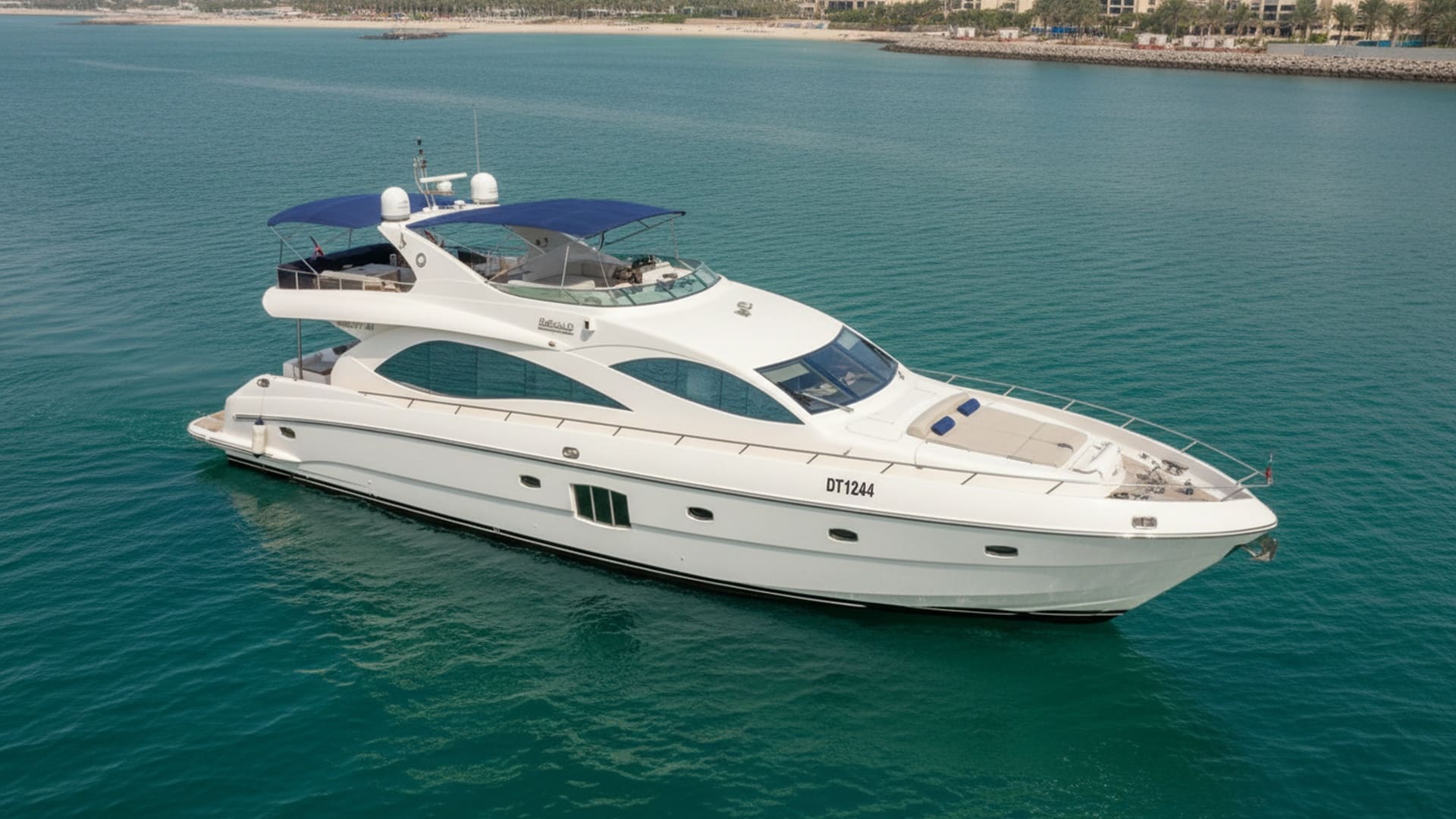Wave Dream 88 ft aerial view, premium yacht Dubai