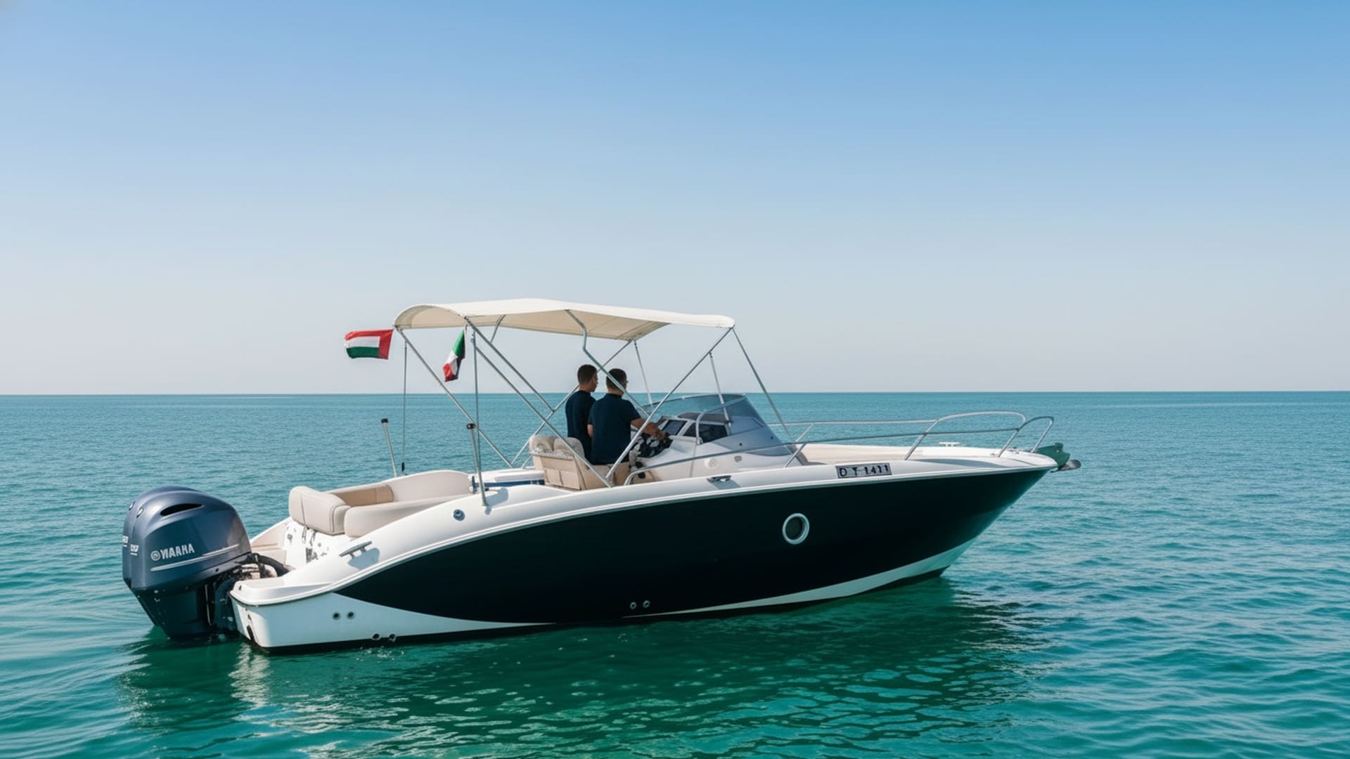 Horizon Thunder 27 ft premium yacht exterior in Dubai
