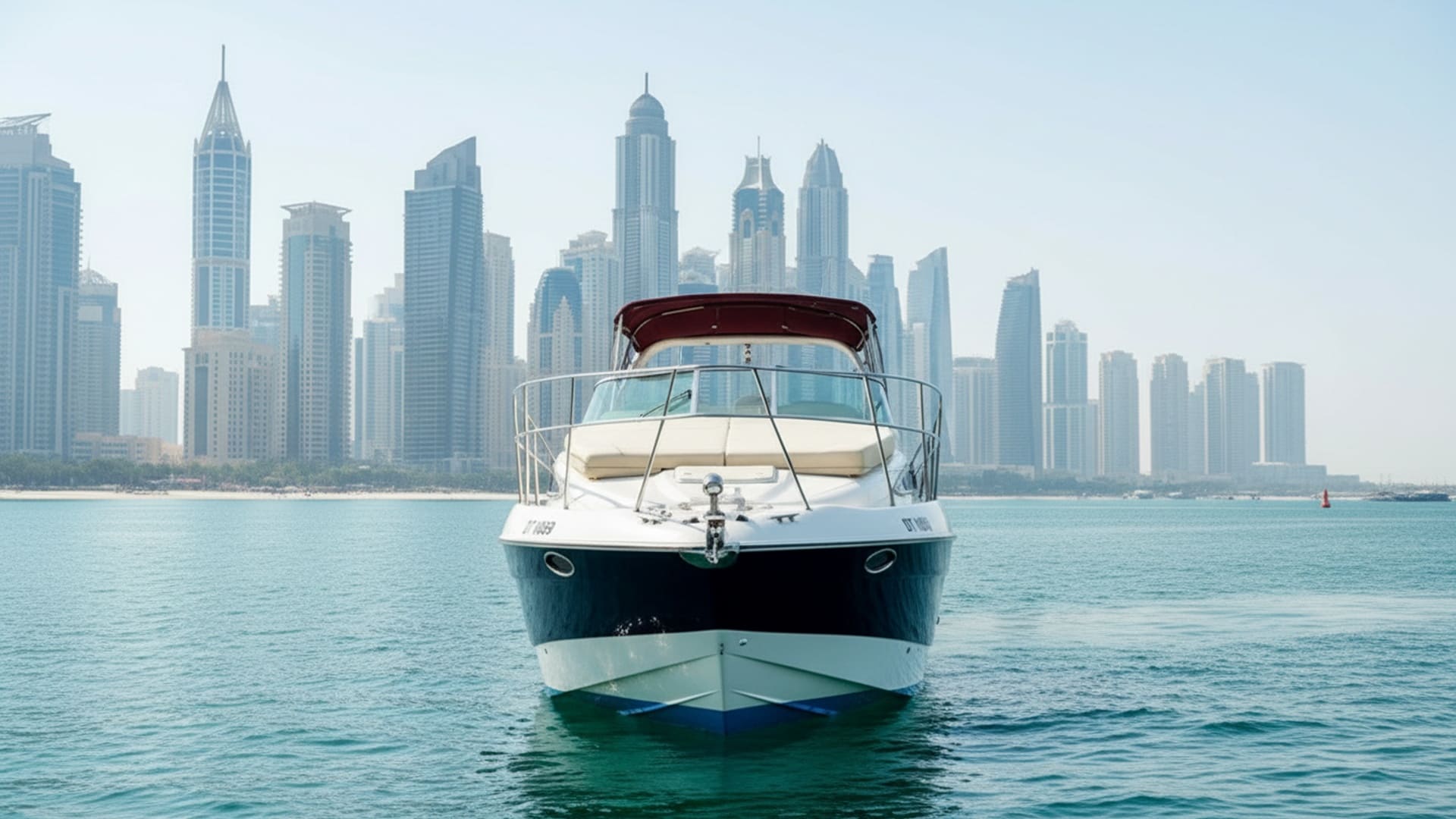 Spacious deck and seating on Breeze Wave 33 ft rental