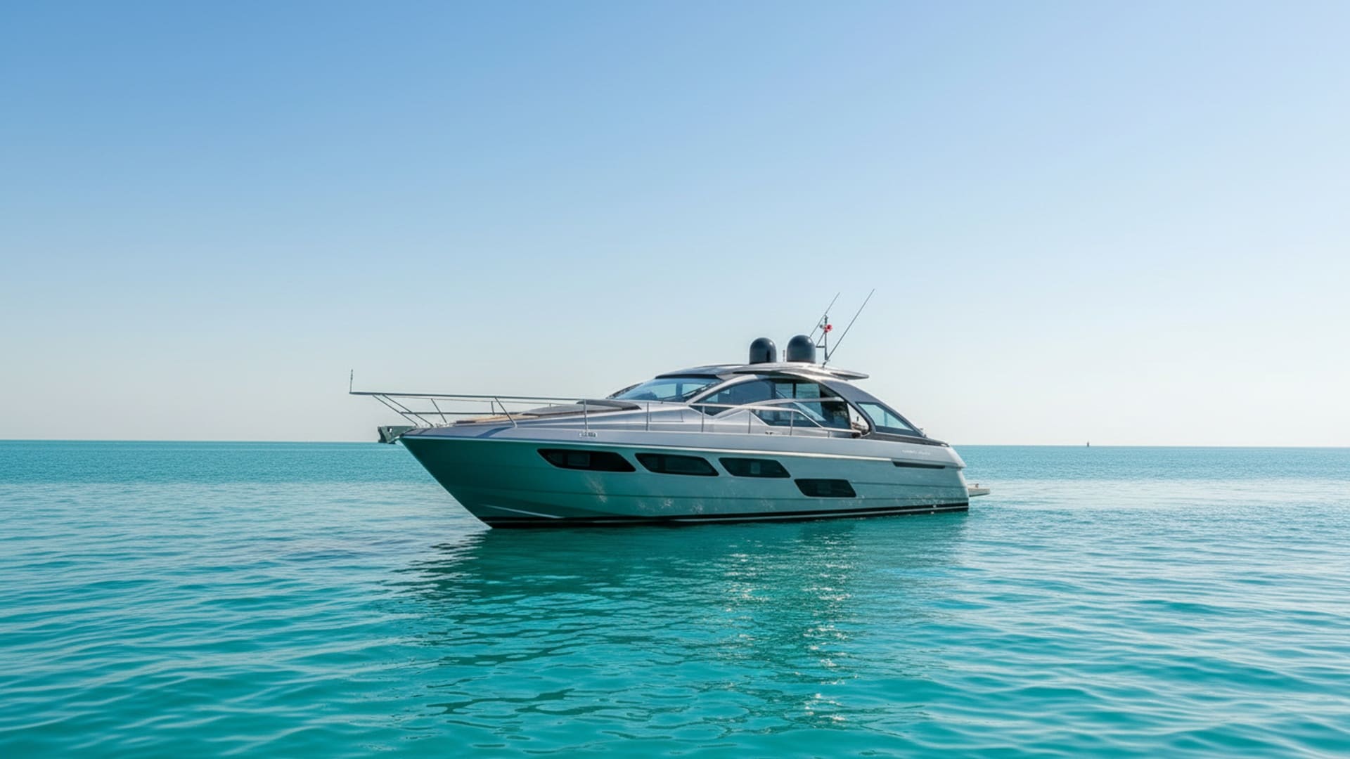 Wave Crown 52 ft yacht's sleek exterior, cruising Dubai