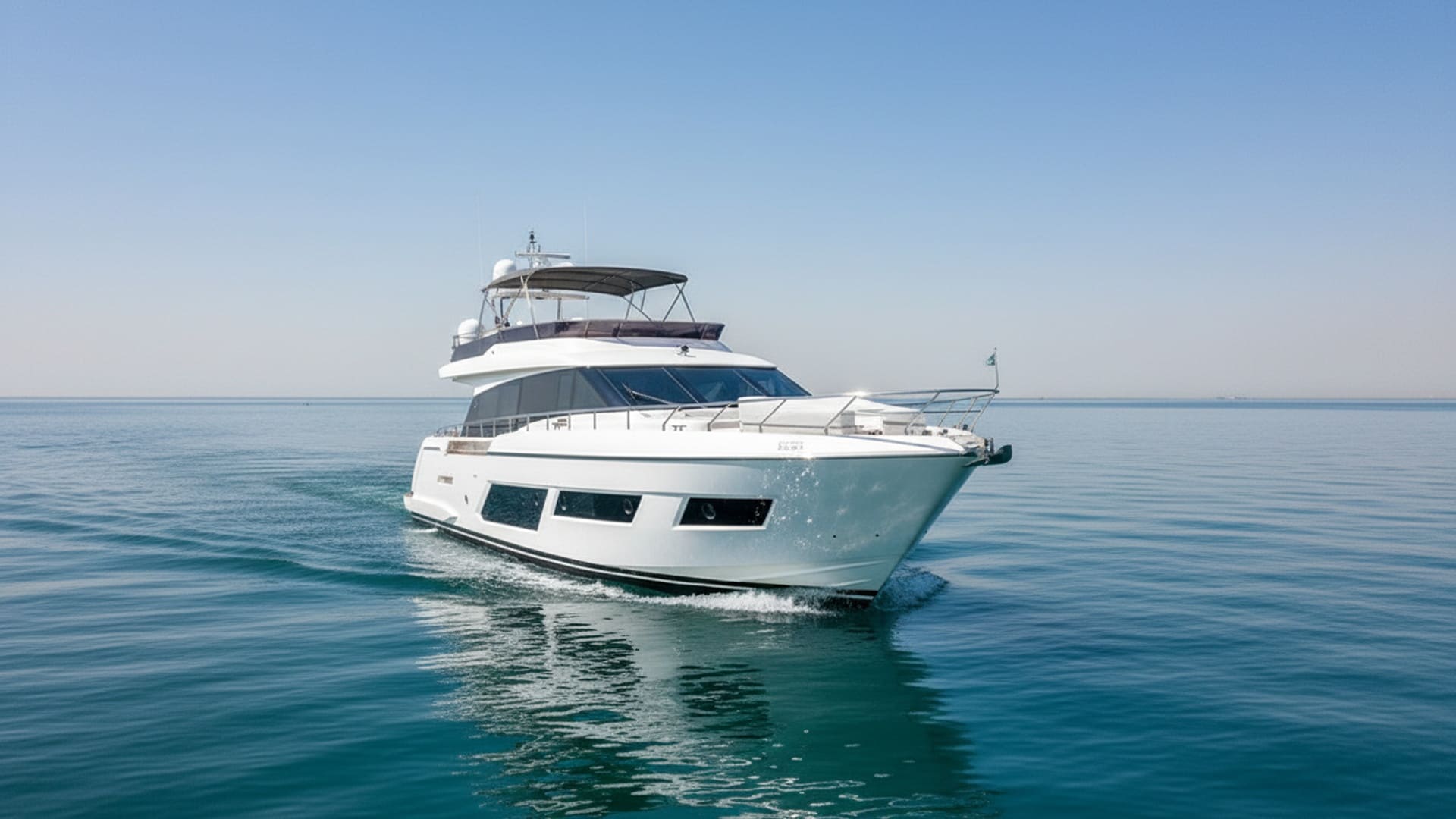 Spacious deck and seating area on Breeze Star 67 ft