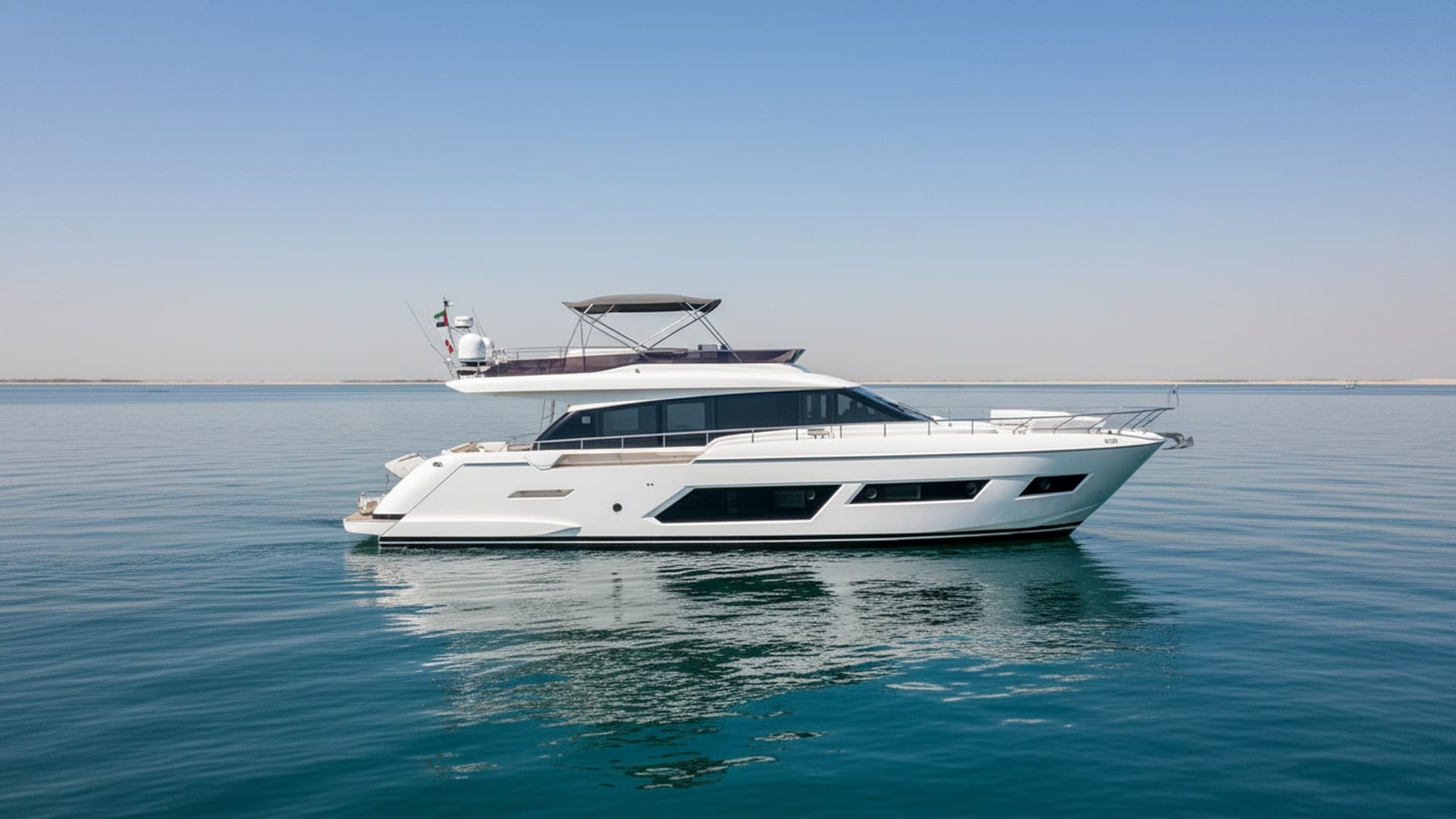 Breeze Star 67 ft yacht exterior cruising Dubai waters