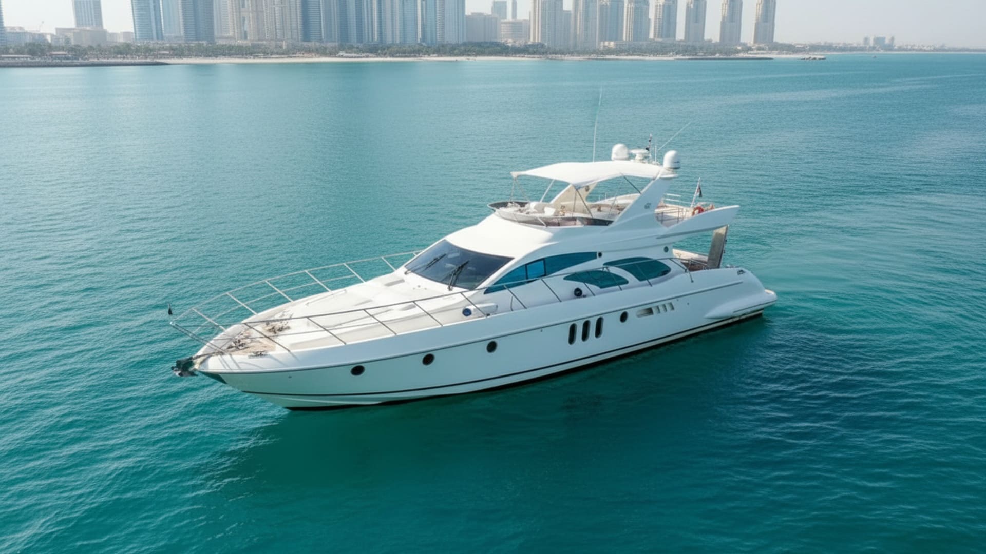 Aerial view of Breeze Knight 62 ft in Dubai Marina