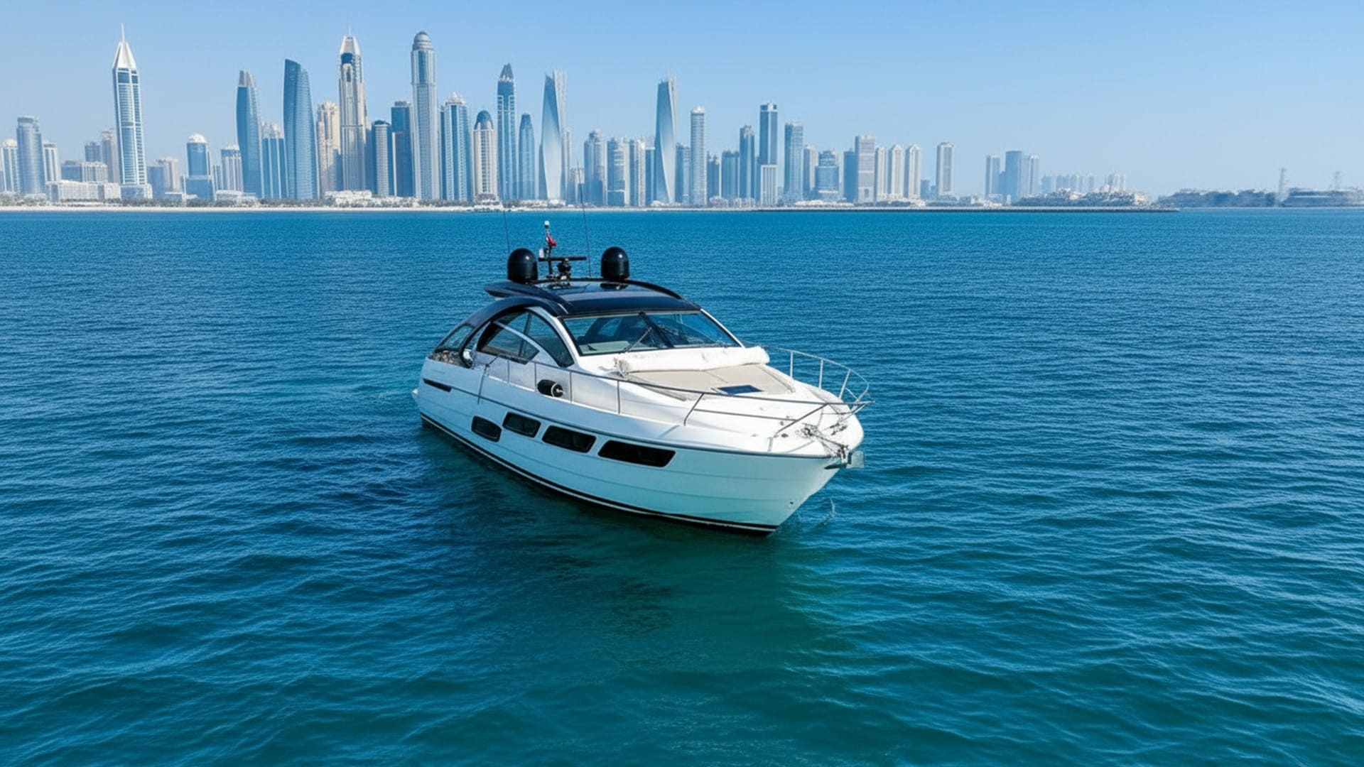 Spacious deck and seating on Marina Island 52 ft