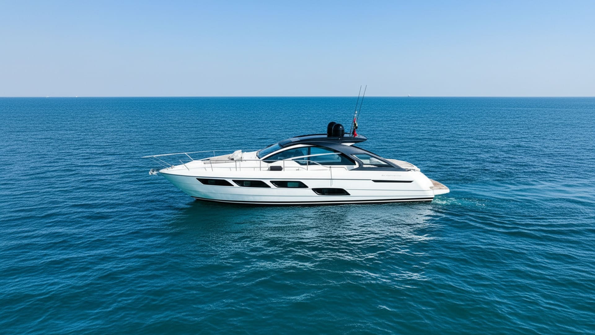 Sleek exterior of Marina Island 52 ft luxury yacht